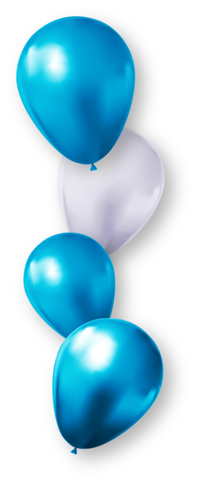 Blue and White Party Balloons png