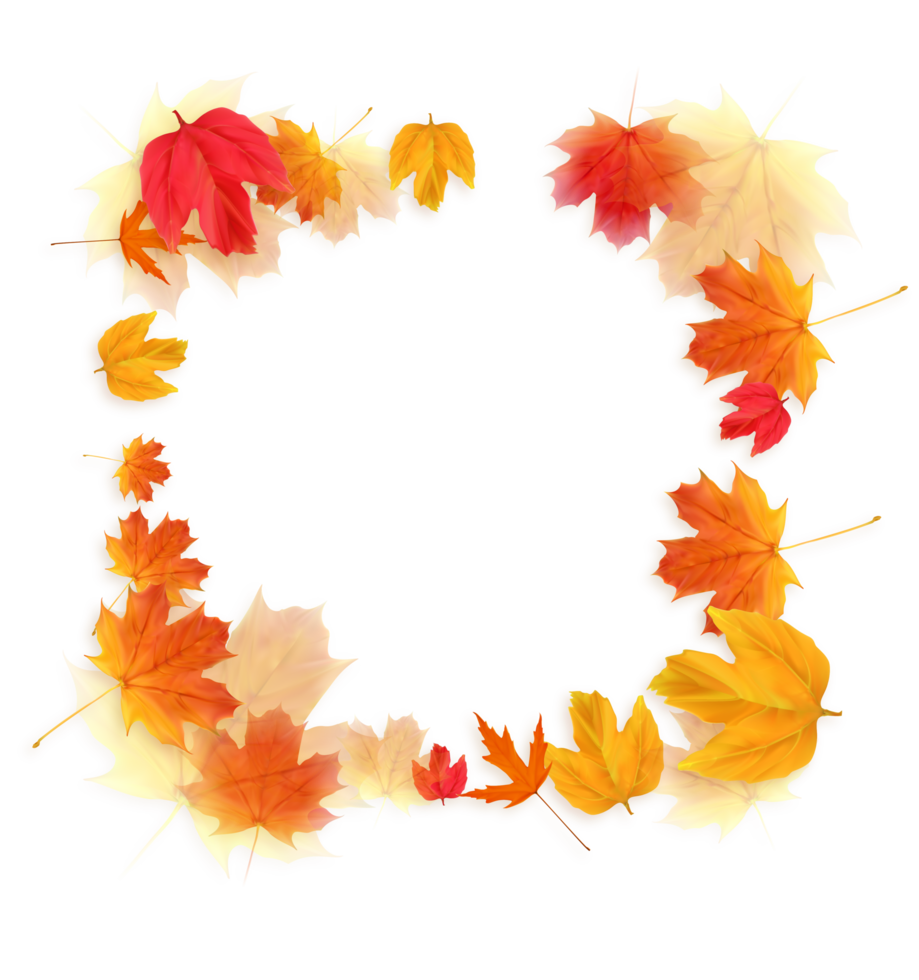 Falling Leaves Empty Autumn Frame png