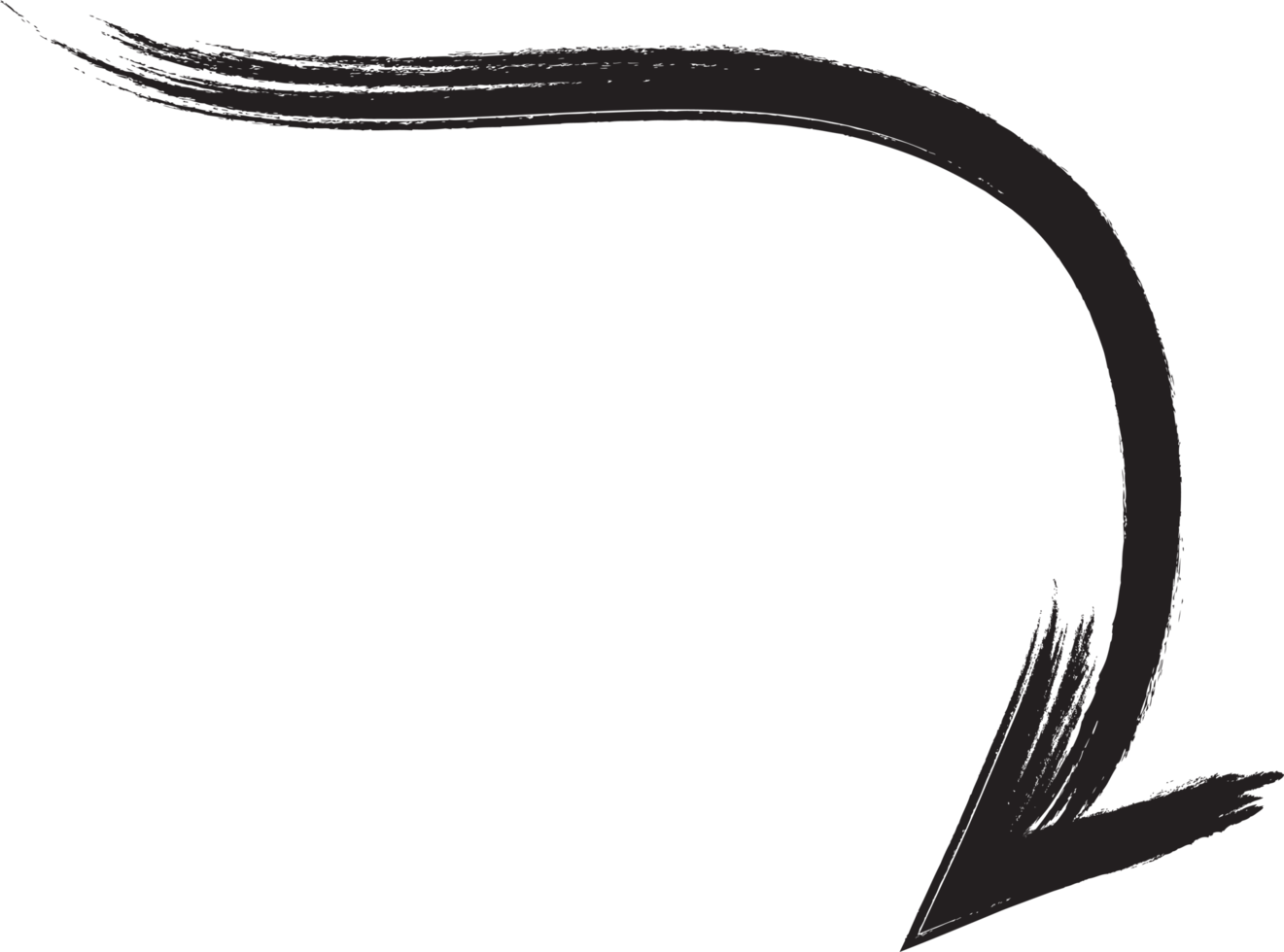 Black Painted Arrow png