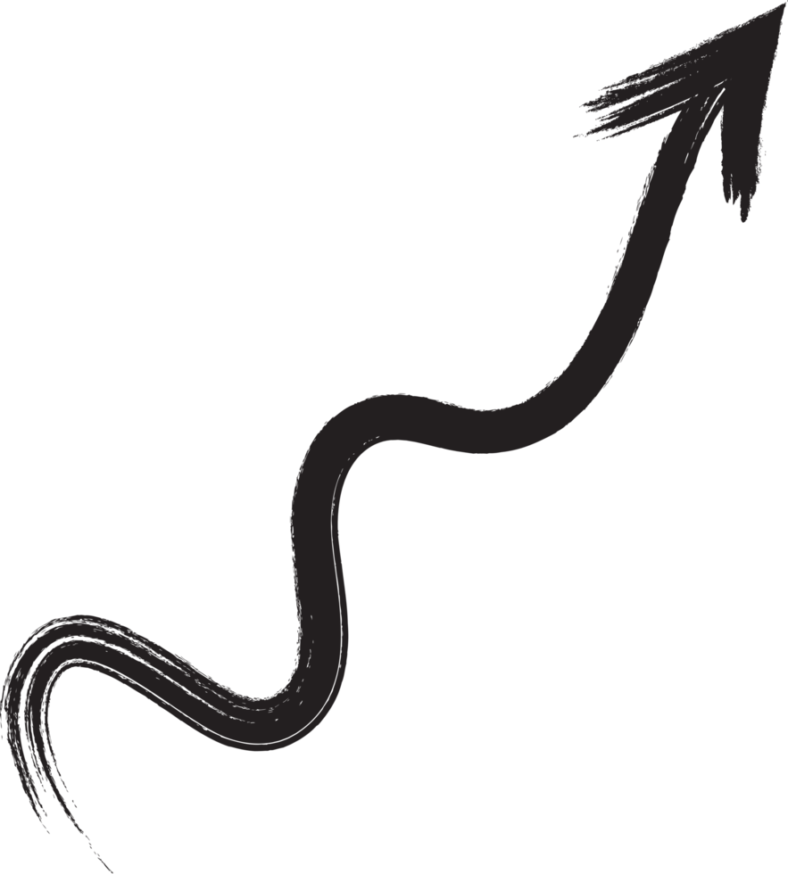 Black Painted Arrow png