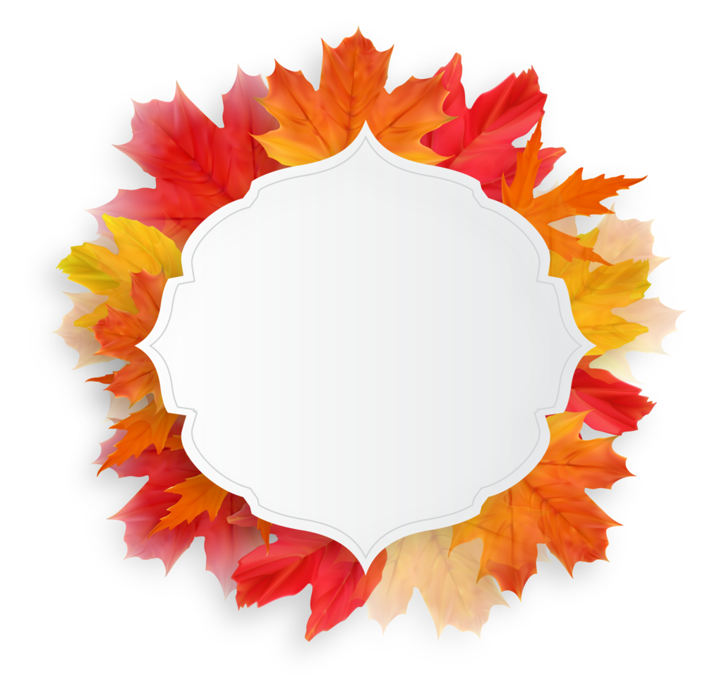 Falling Leaves Empty Autumn Frame png