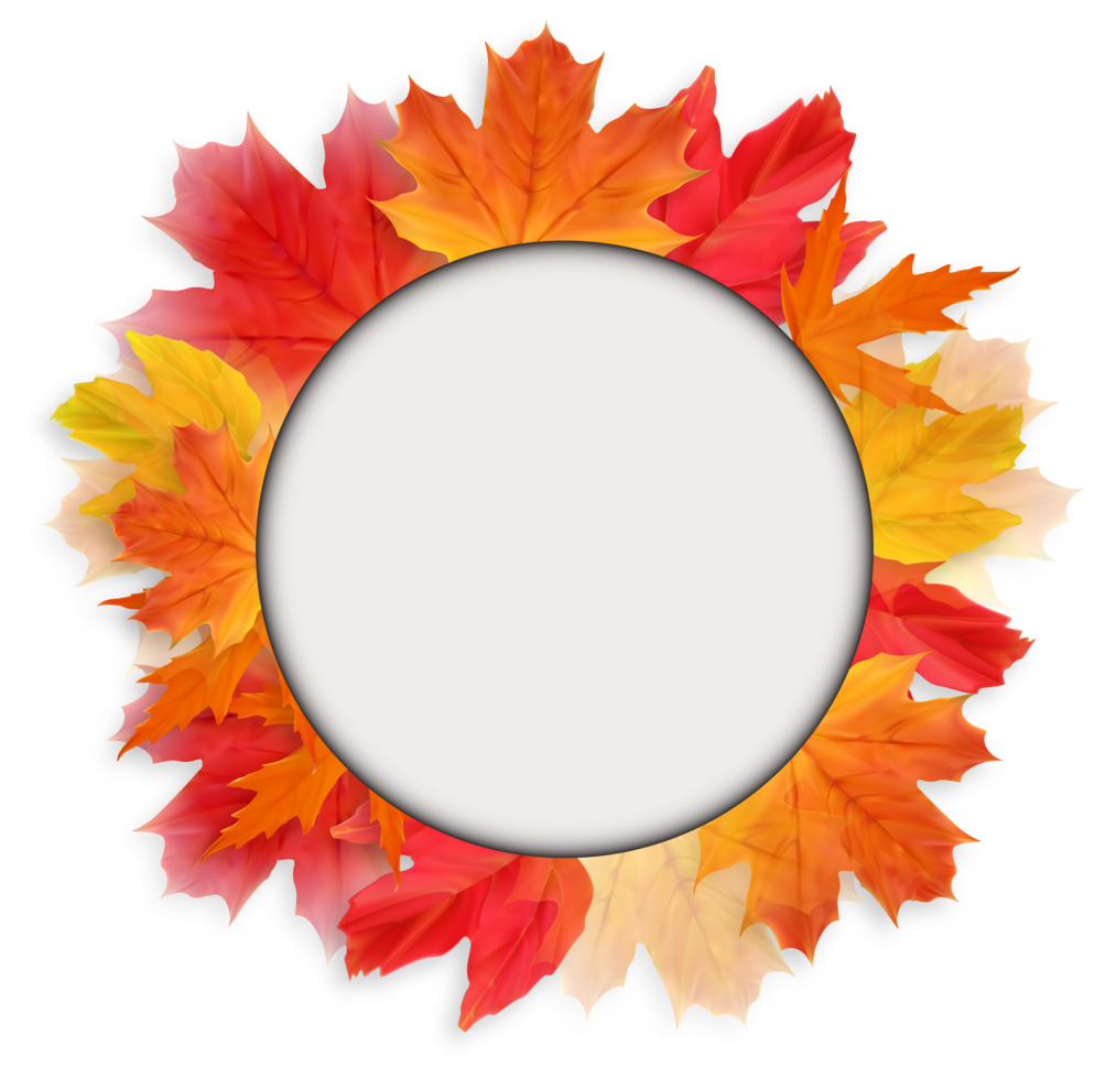 Falling Leaves Empty Autumn Frame png