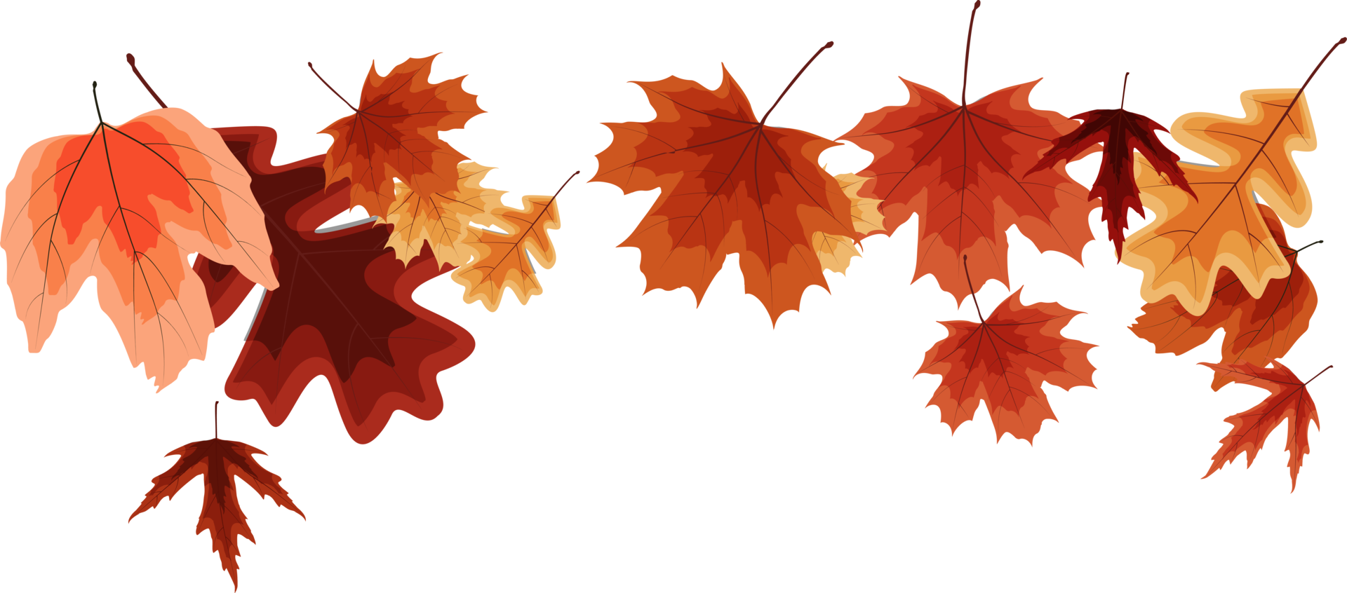 Autumn Falling Leaves Decoration Element png