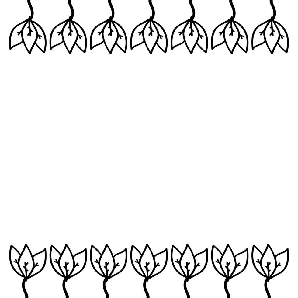 hand drawn leaf background in doodle style vector