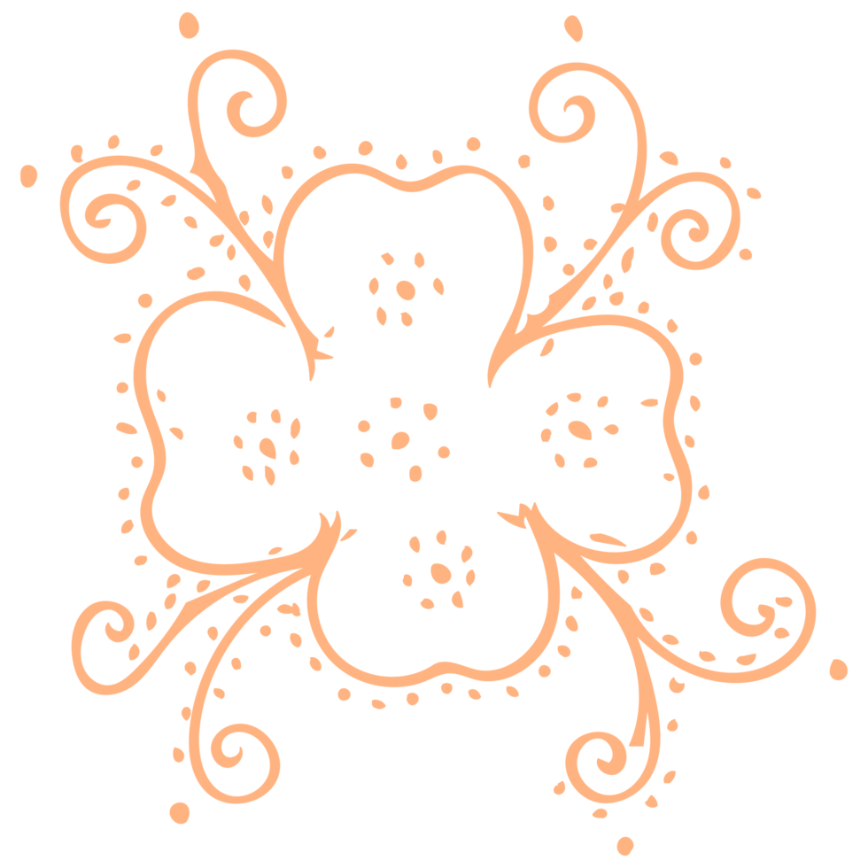 Flowers Design Line Art png