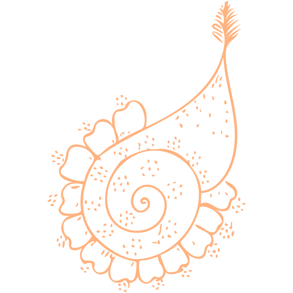 Flowers Design Line Art png