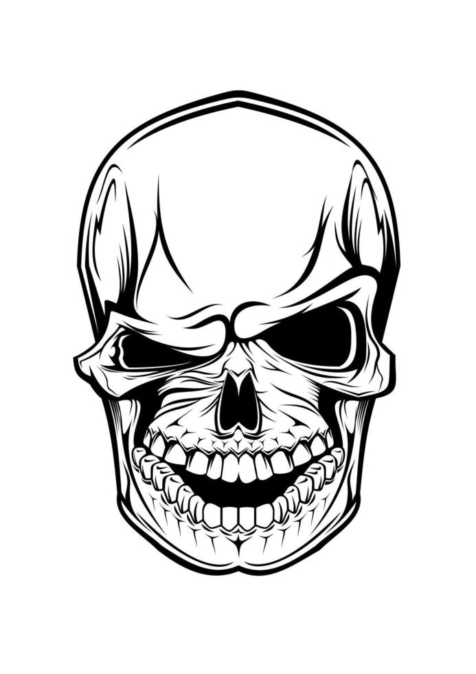 carácter de calavera de peligro vector