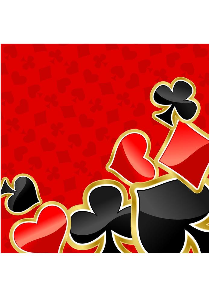 Poker casino background vector