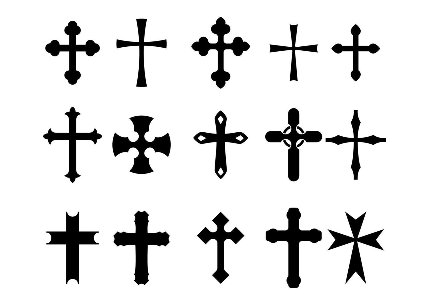 cruzar simbolos religiosos vector