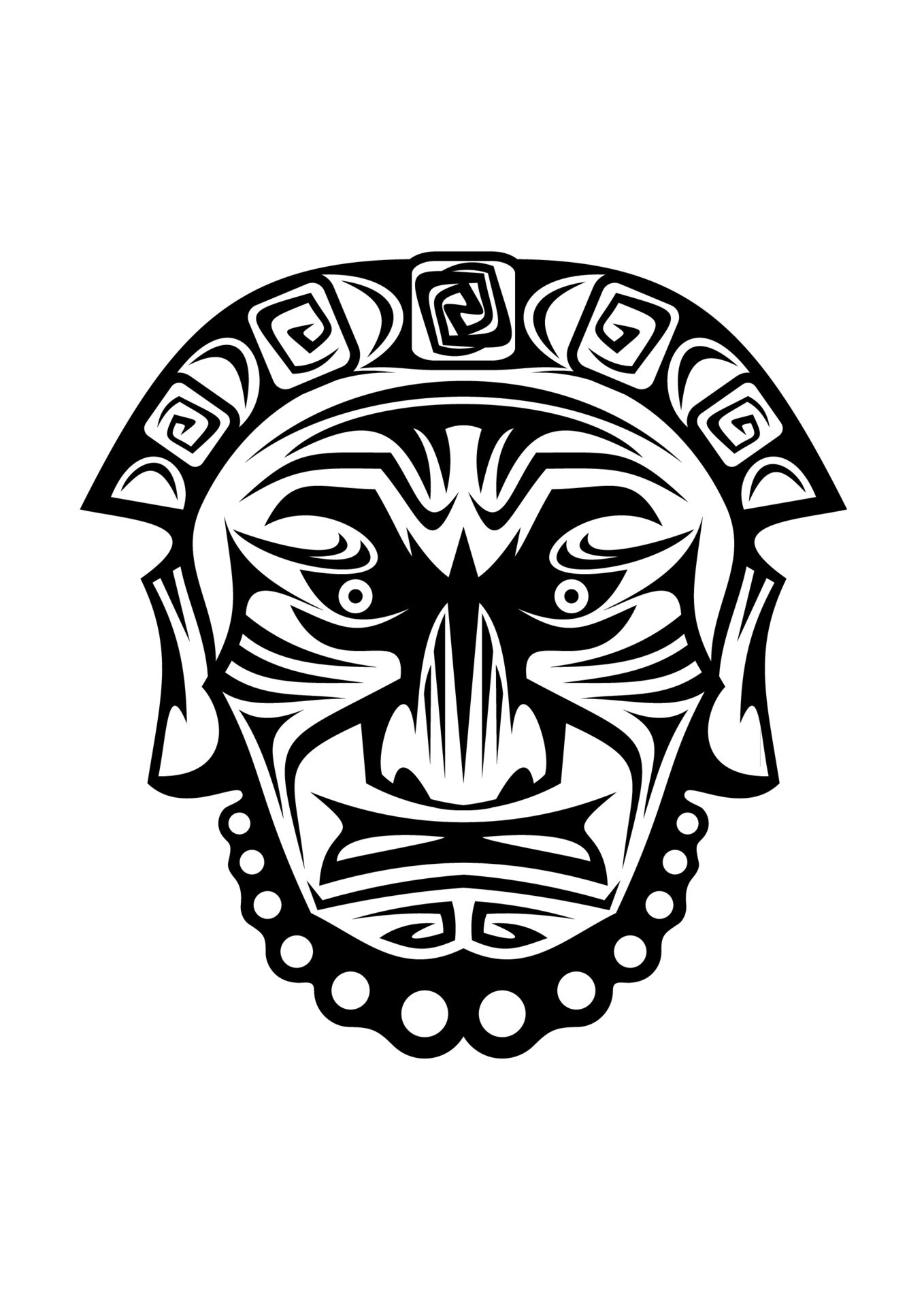 Religious tribal mask 11154377 Vector Art at Vecteezy