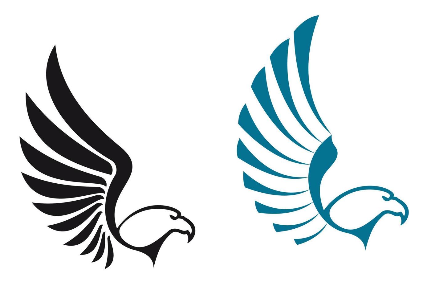 Eagle or falcon character tattoo vector