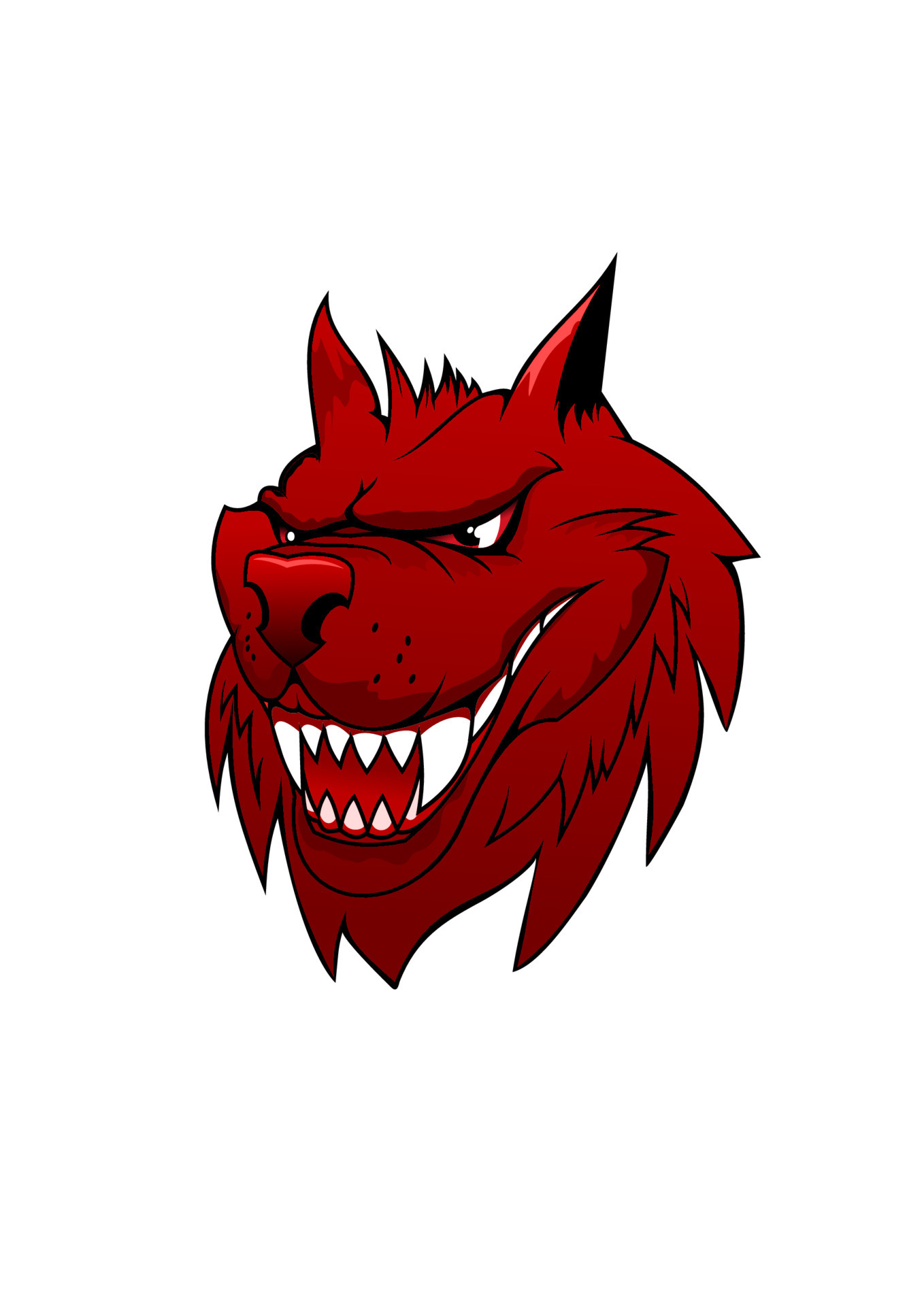 Red wolf character 11154385 Vector Art at Vecteezy