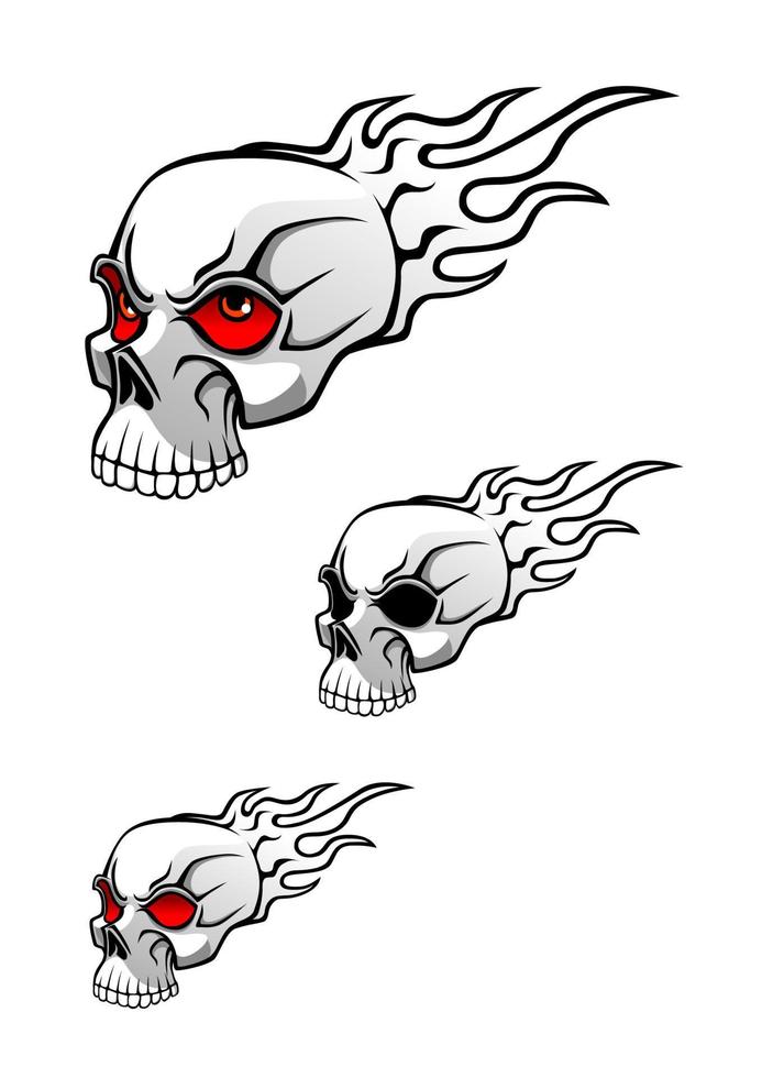 Danger evil skulls as a tattoo isolated on white  Stock vector  Colourbox