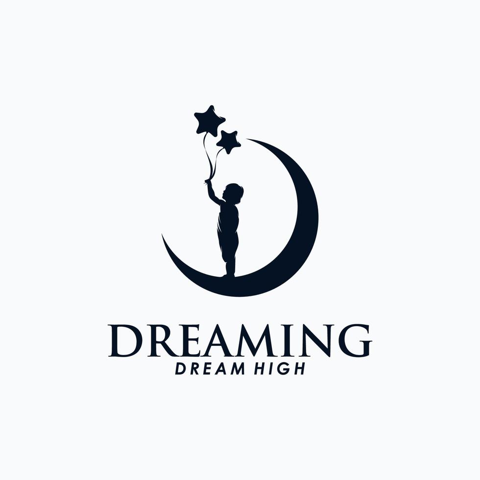 kids dream logo design vector
