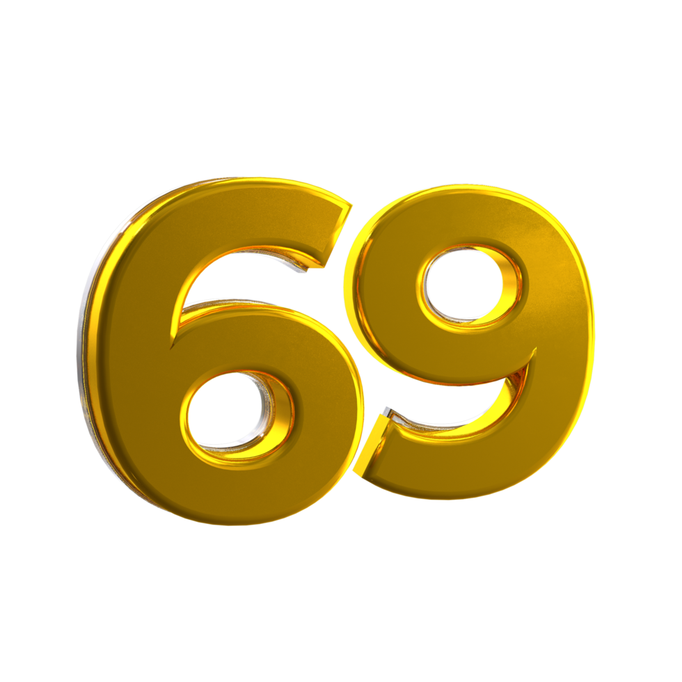 mental jaune 69 numéro 3d png