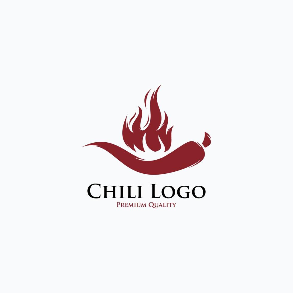 Hot chili spicy cuisine logo design vector