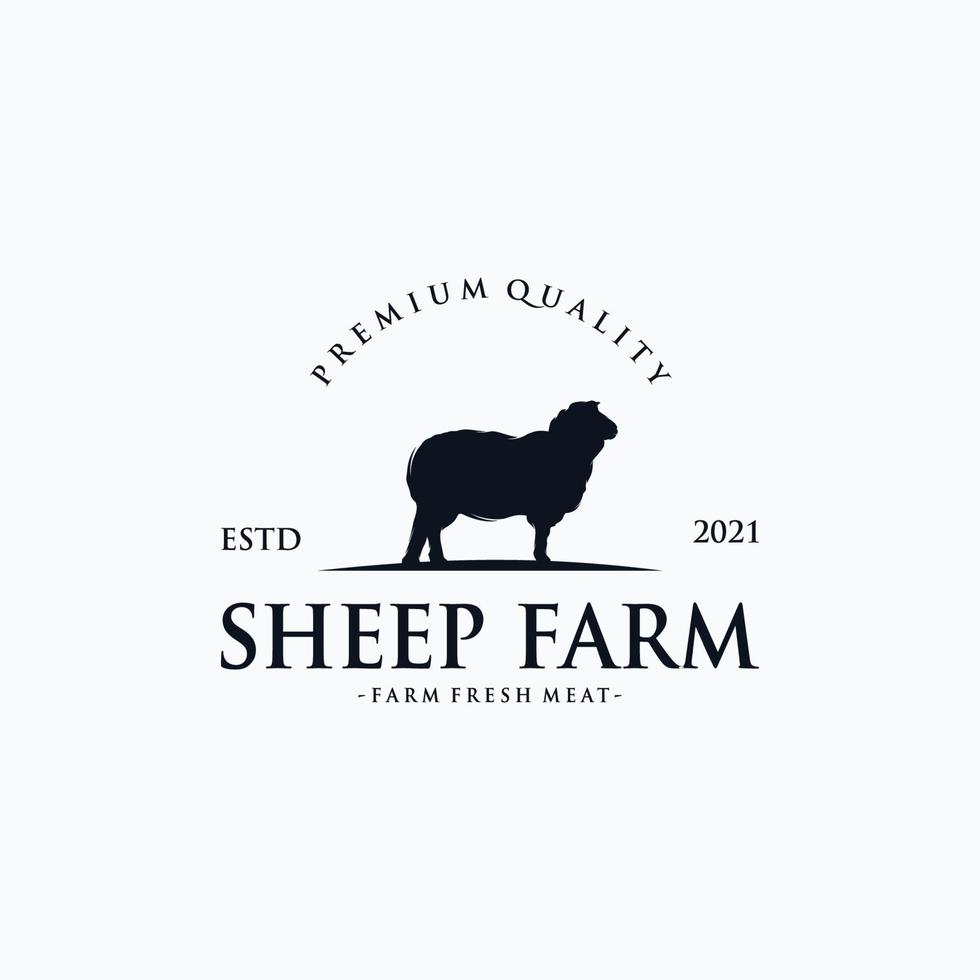 Farm logo design concept lamb farm vector