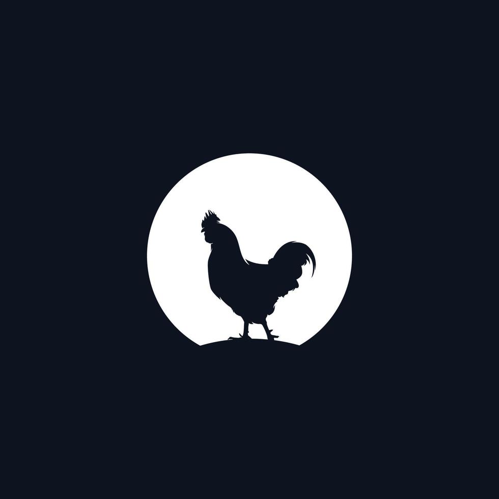 chicken farm logo vector illustration design