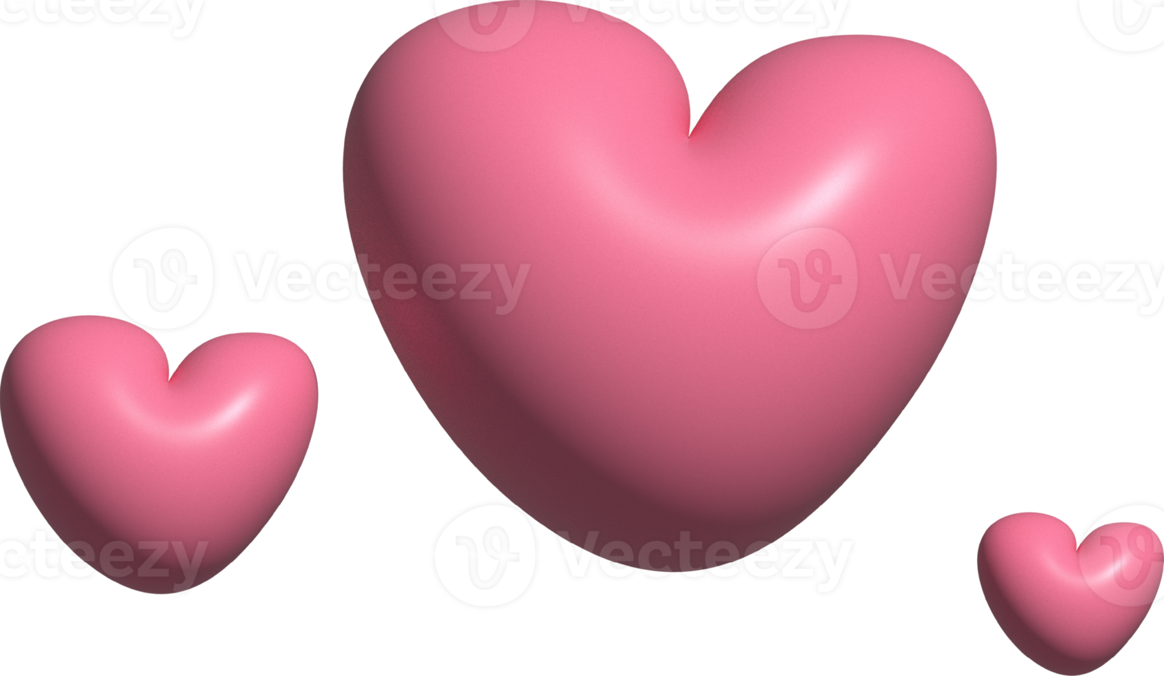 aesthetic cute 3D heart shape decoration 11154585 PNG