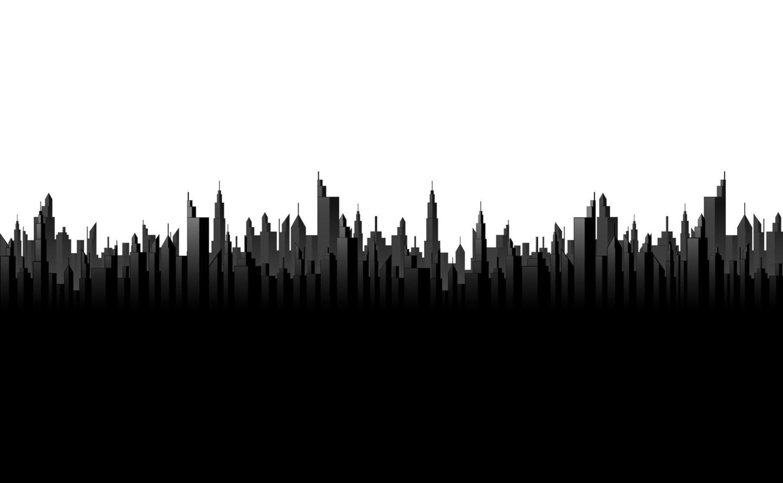 Vector illustration of Black cityscape silhouette