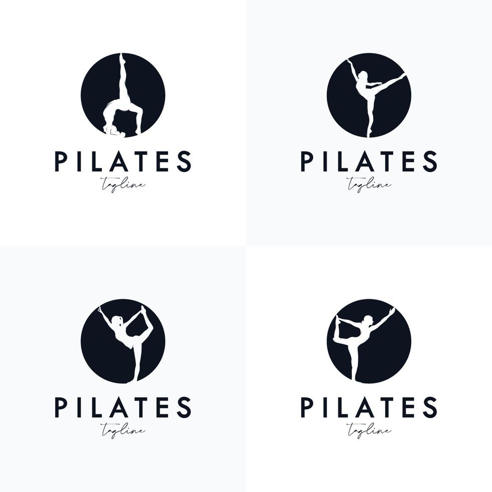 Pilates Yoga Logo Identity design vector