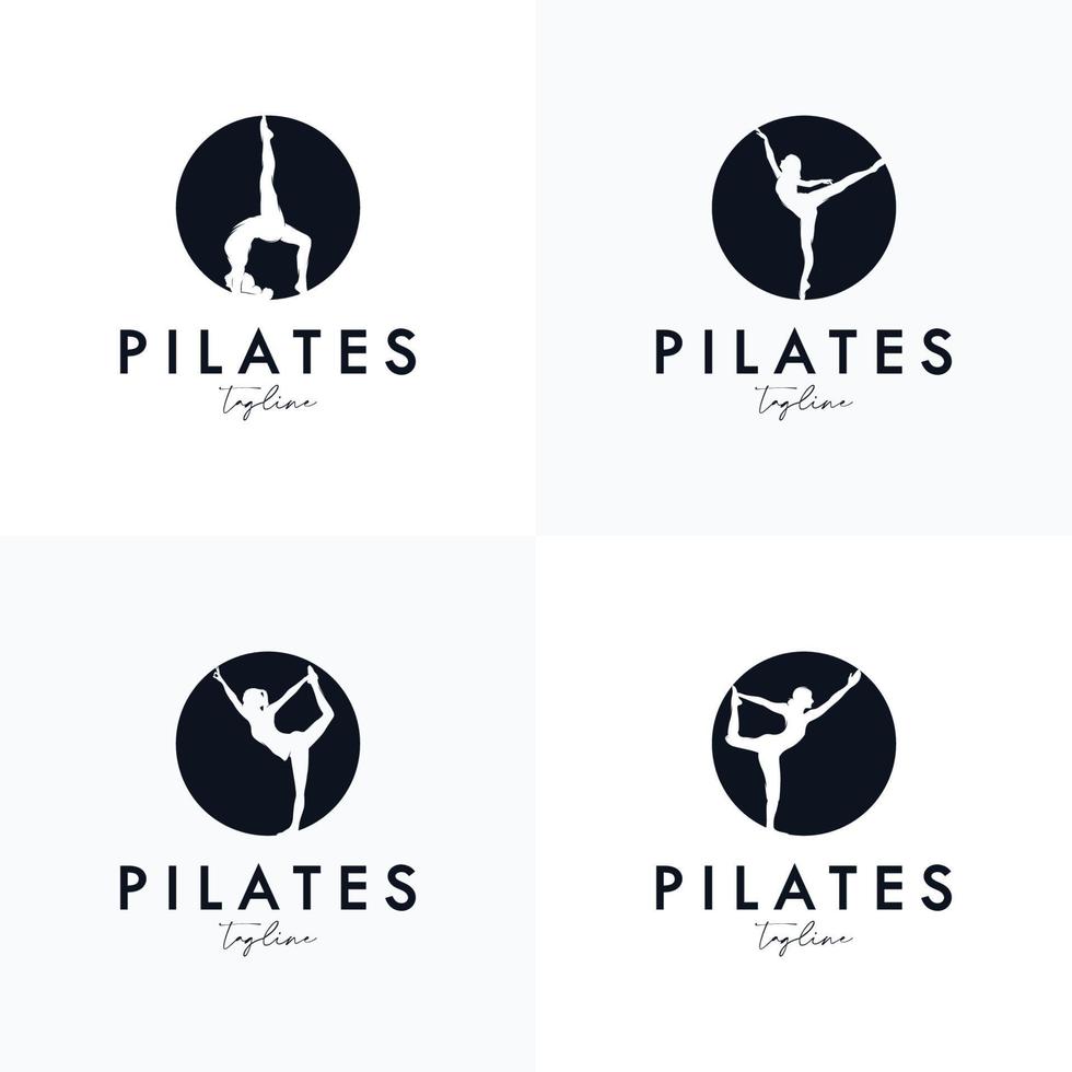 diseño de identidad del logotipo de pilates yoga vector