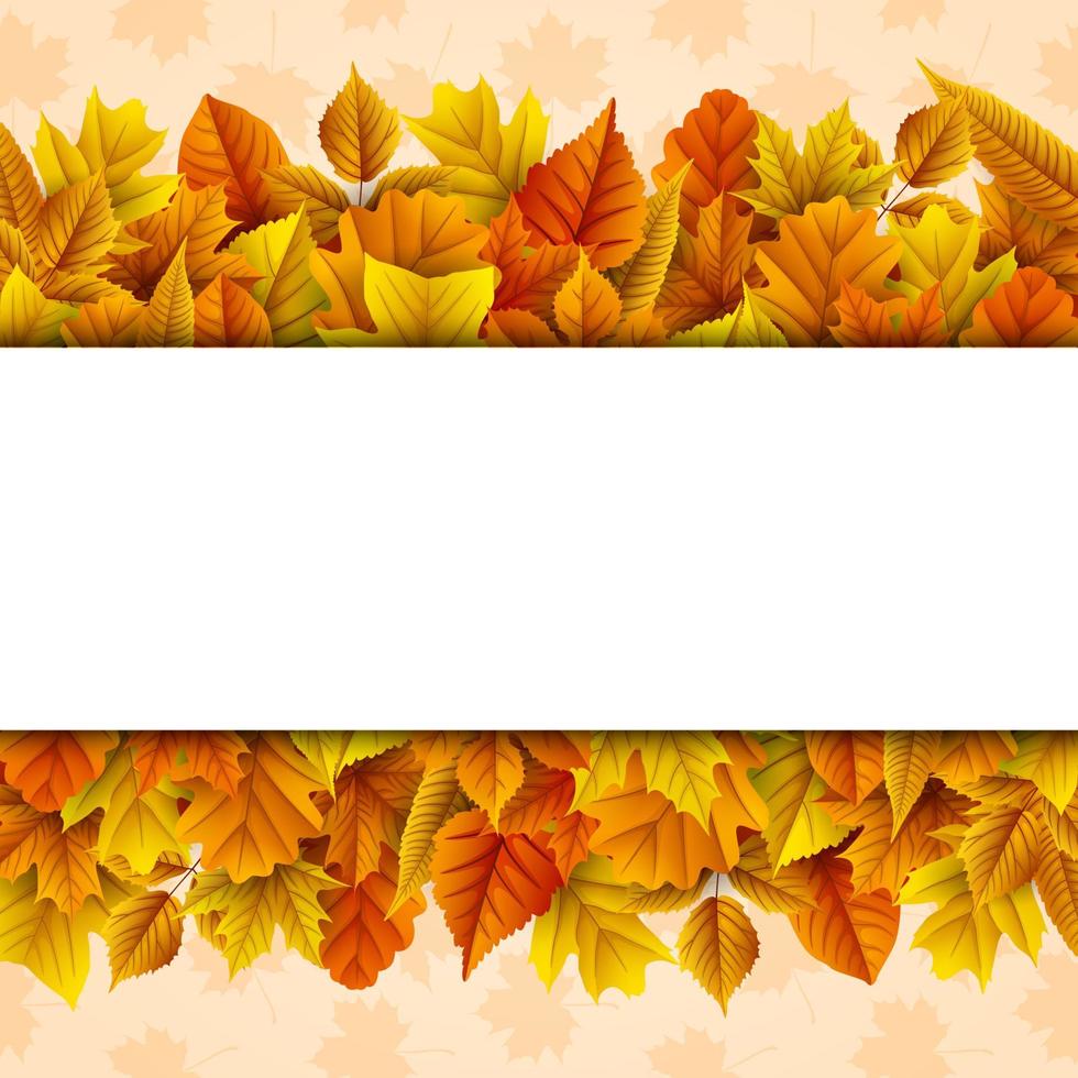 fondo de hojas de otoño vector