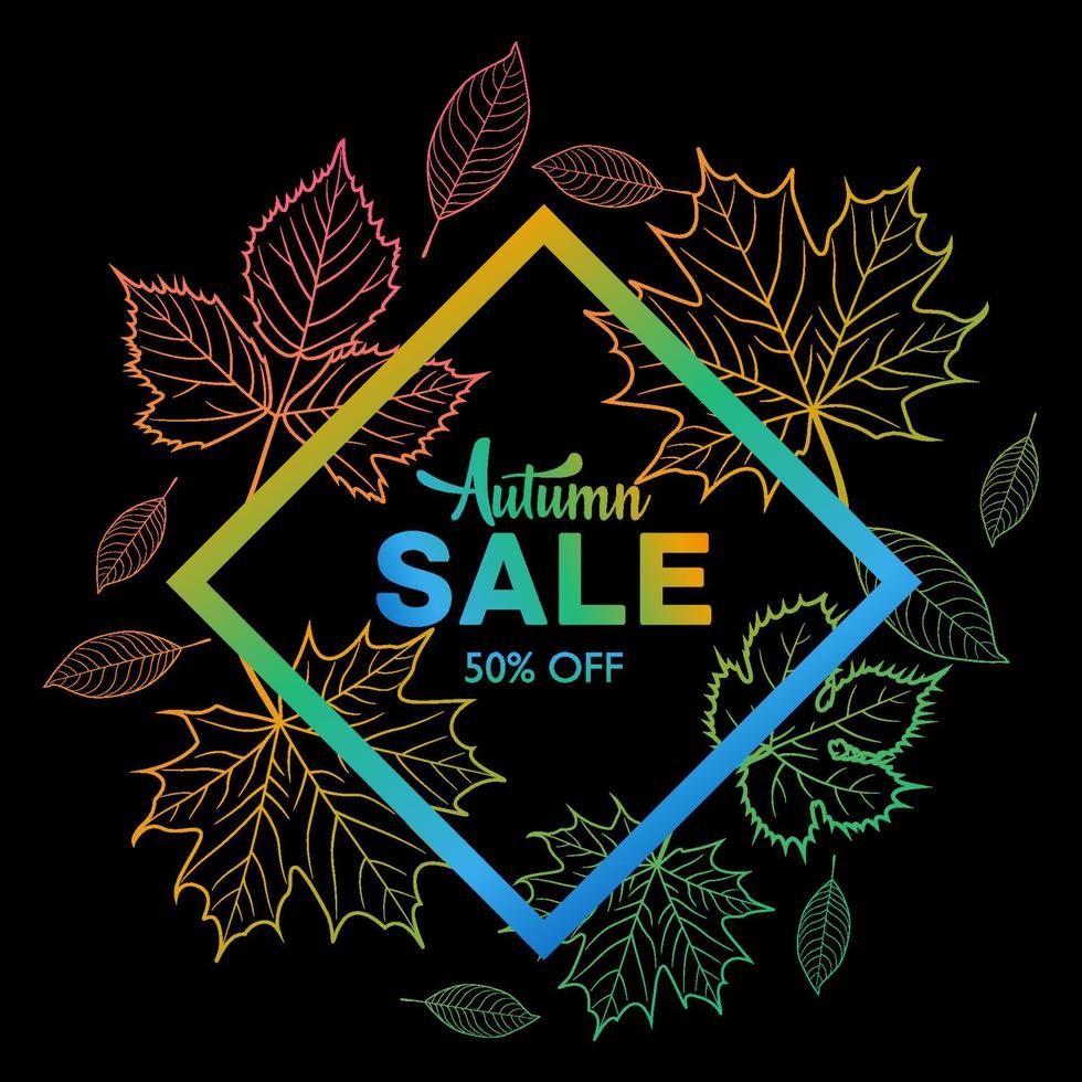Autumn sale banners vector