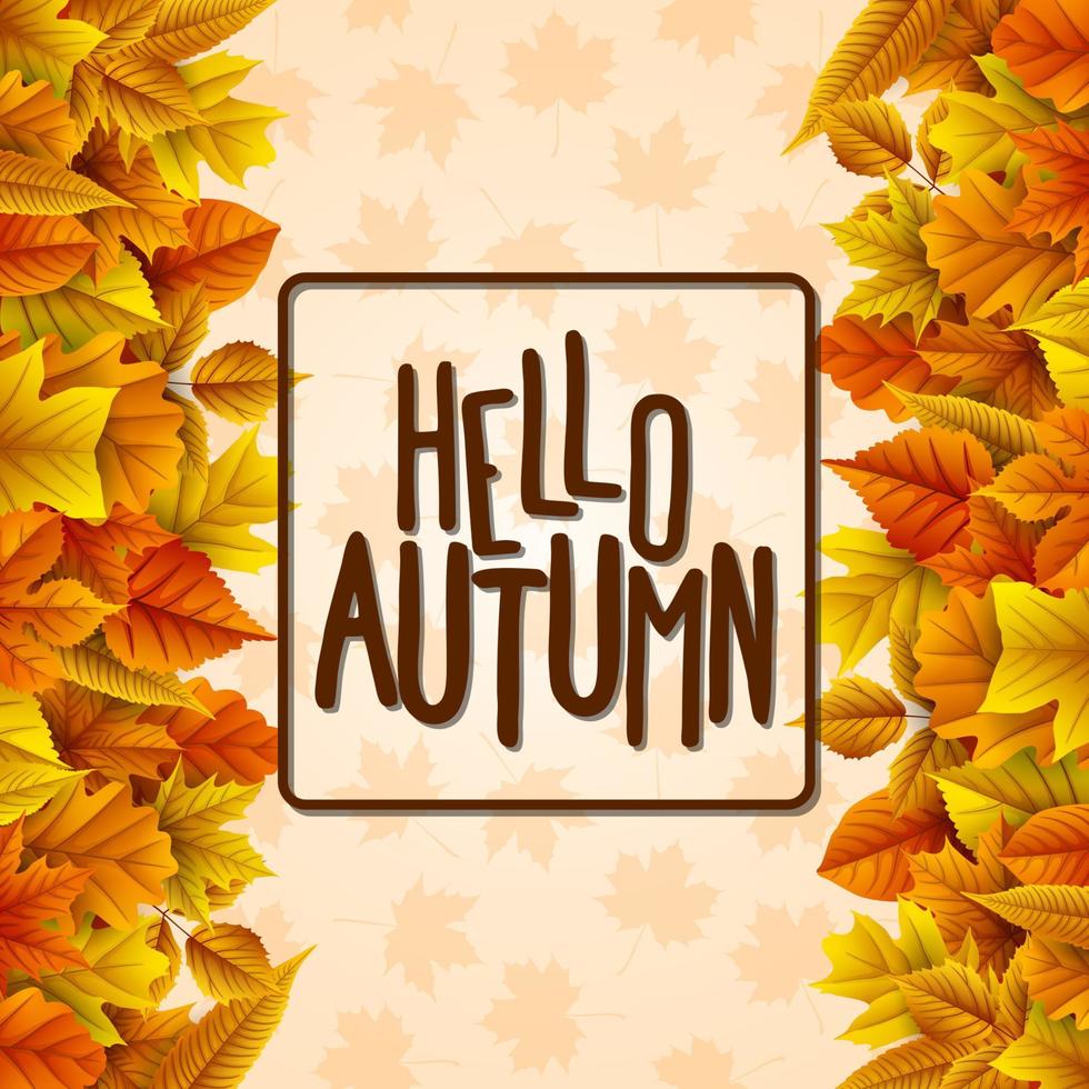 Autumn leaves background vector