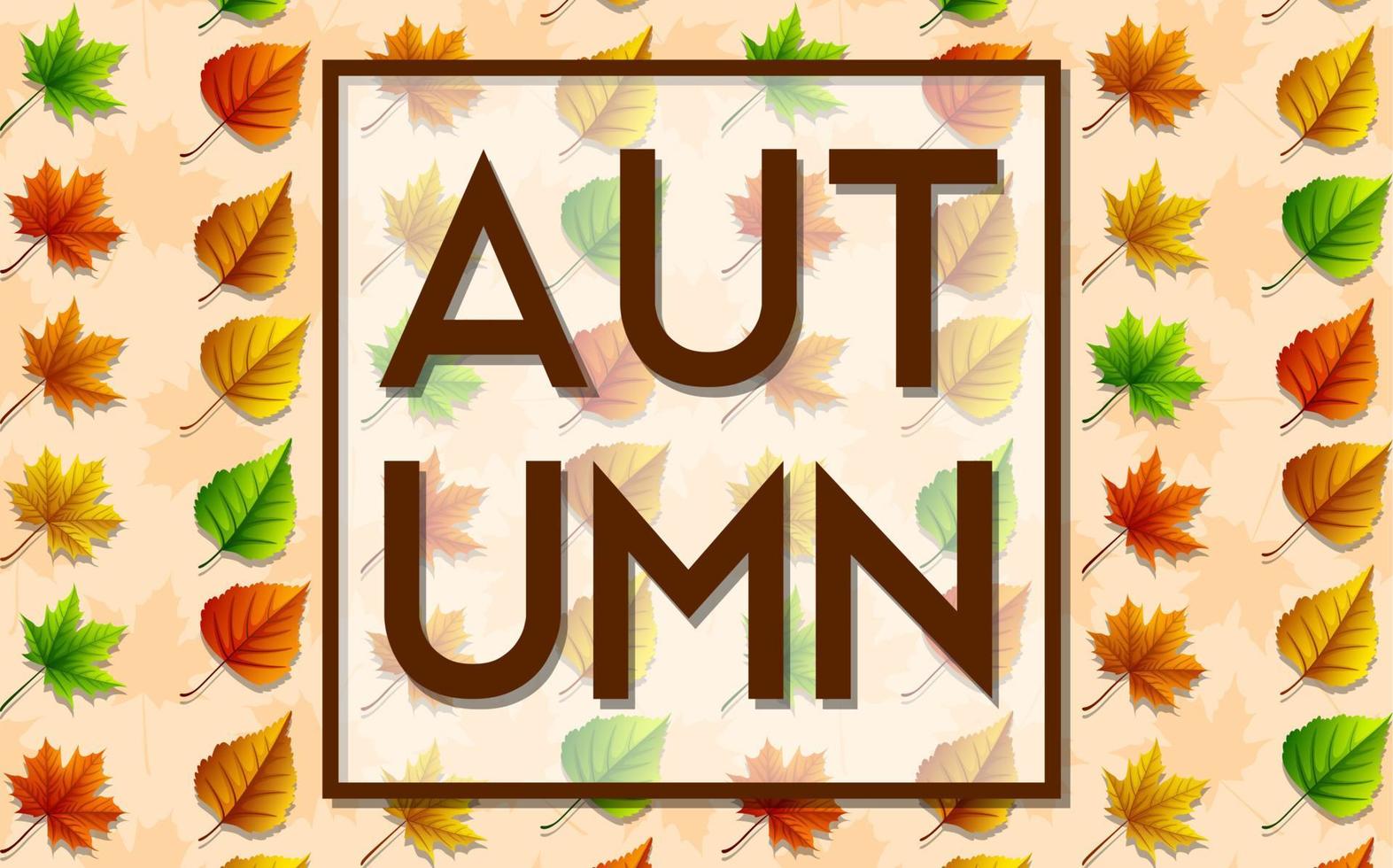 Autumn leaves background vector