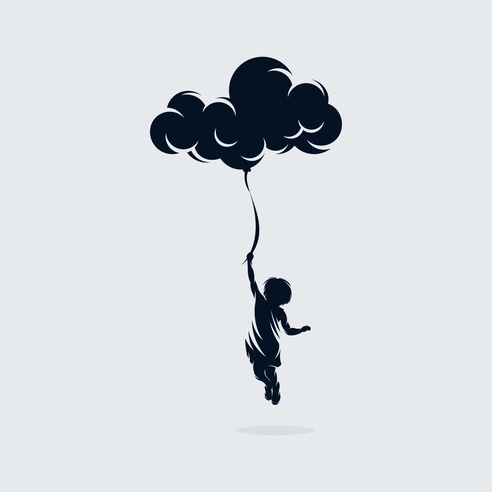 Set of Kids Reach Dreams logo with Moon symbol vector