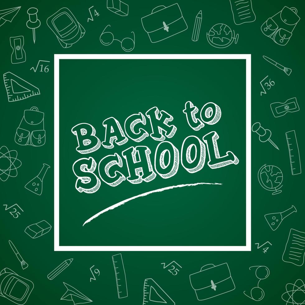 Back to school background vector