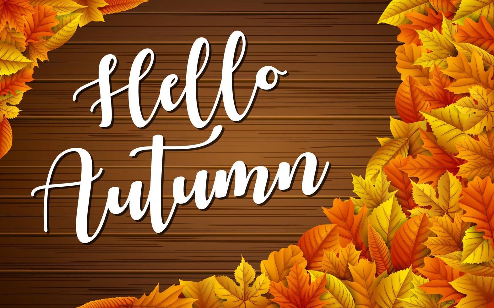 Autumn leaves background vector