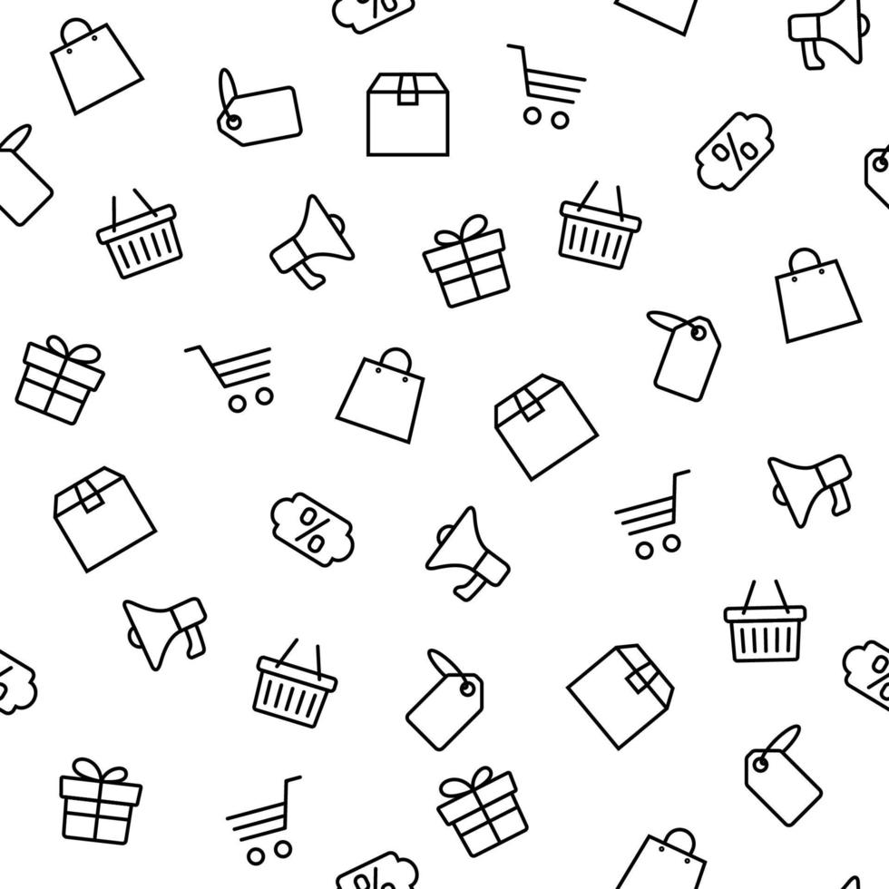 Black friday icons set on white background vector