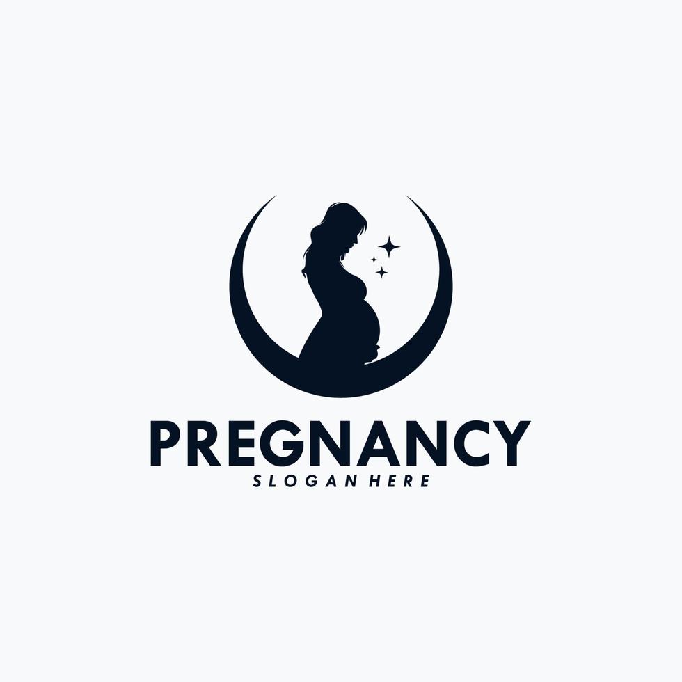 Pregnancy Logo Design Vector Template