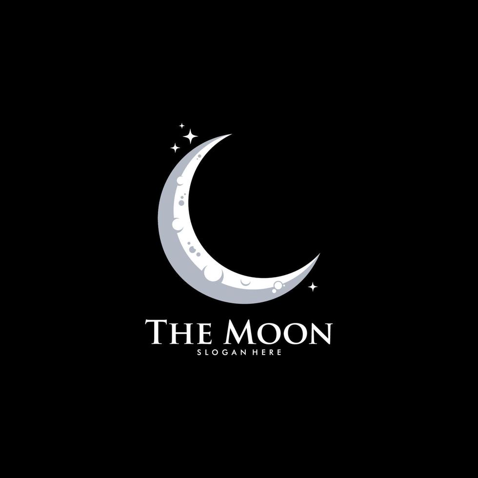 Moon logo design consept vector