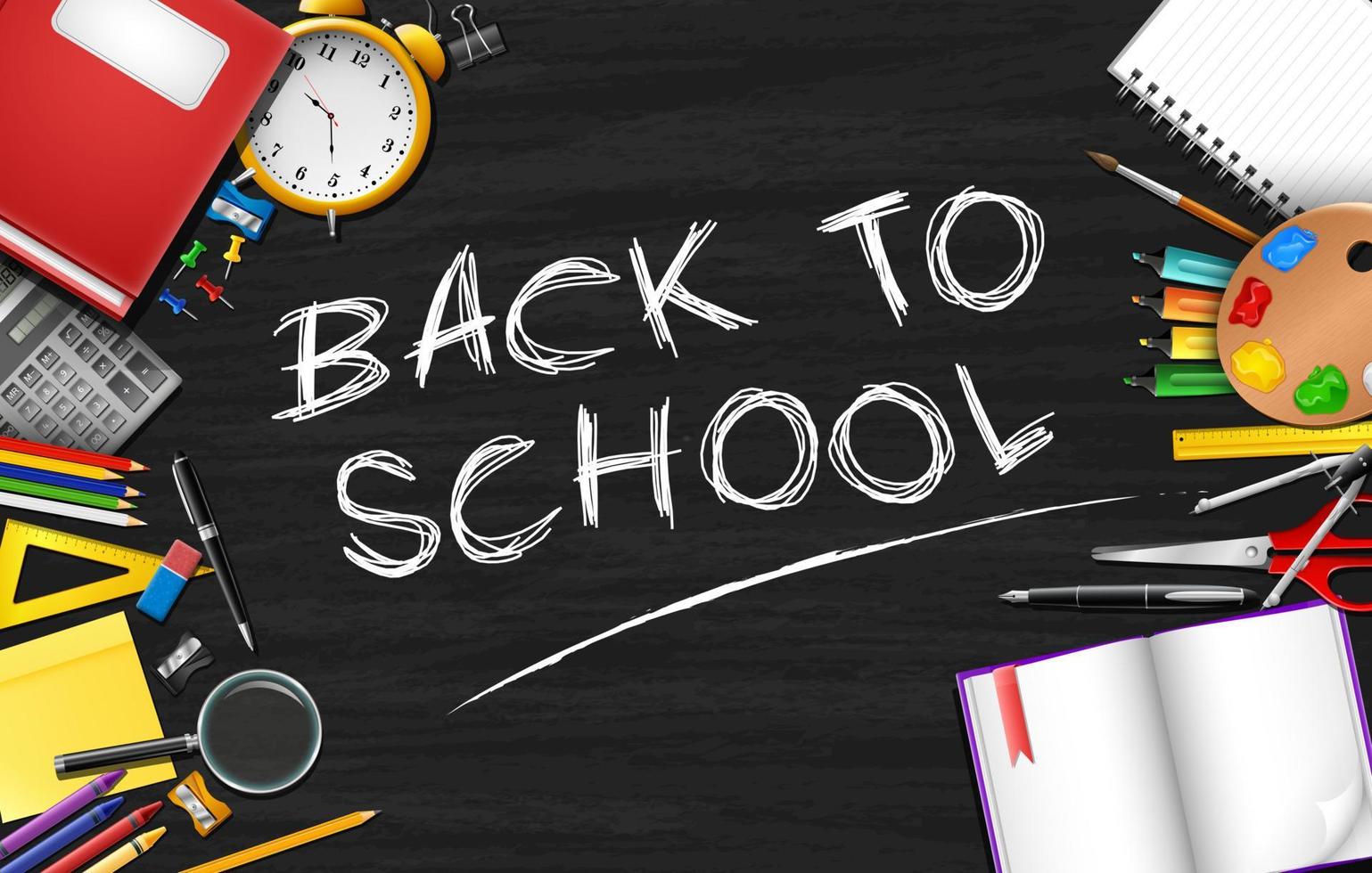 Back to school background vector