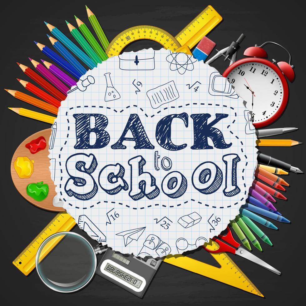 Back to school background vector