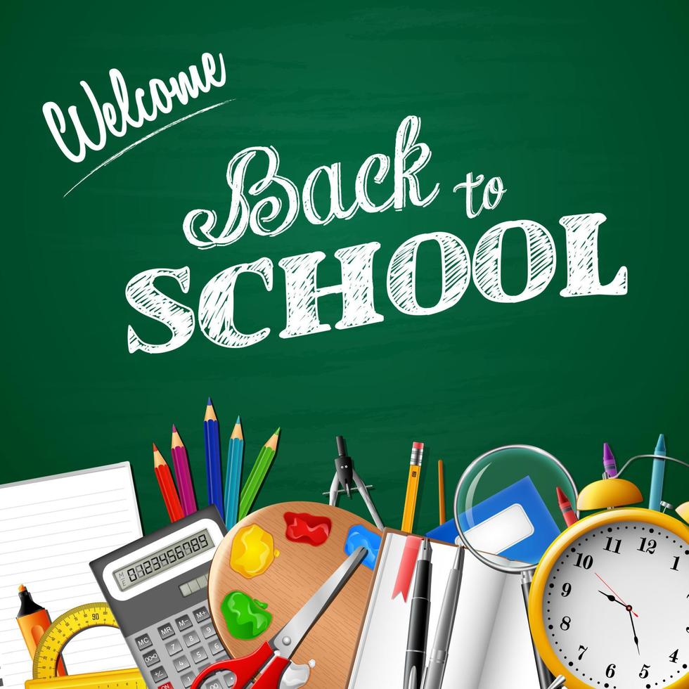 Back to school background vector