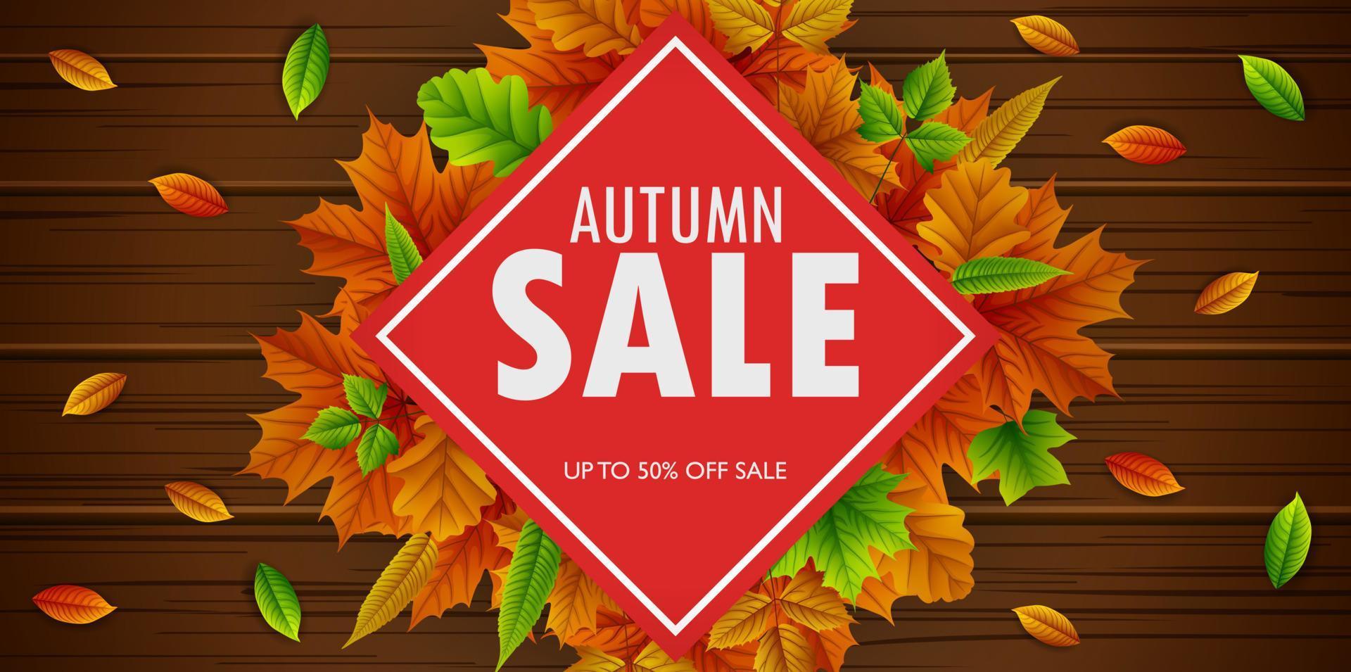 Autumn sale banners vector