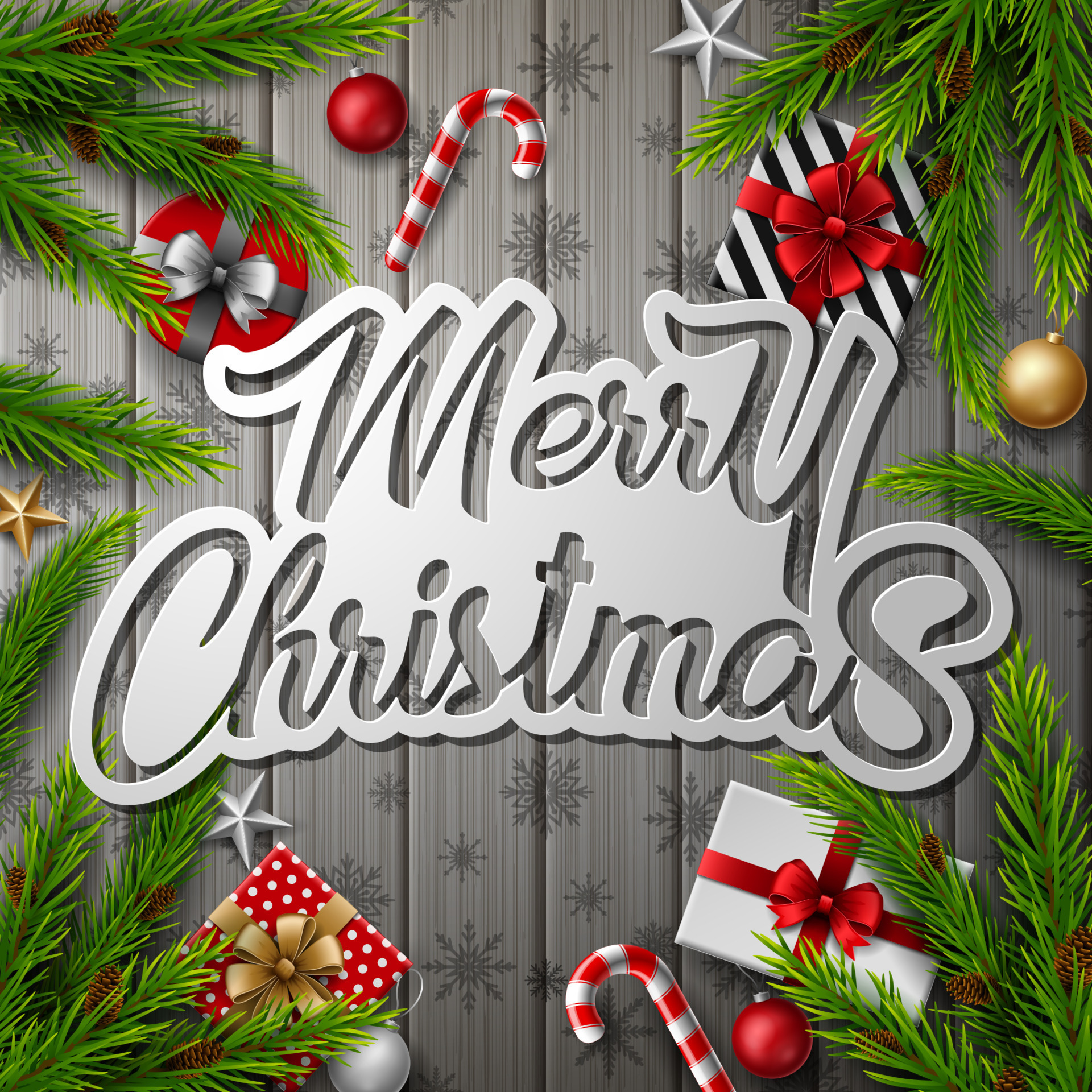 Christmas red background with christmas elements 11155199 Vector Art at