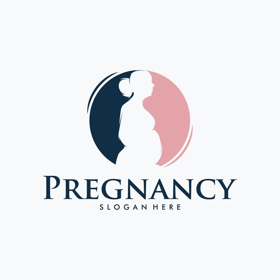 Pregnancy Logo Design Vector Template