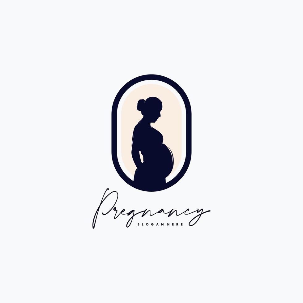 Pregnancy Logo Design Vector Template