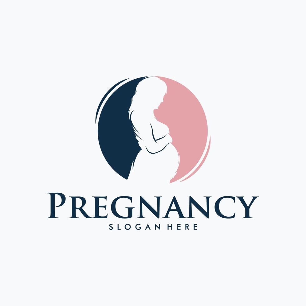 Pregnancy Logo Design Vector Template