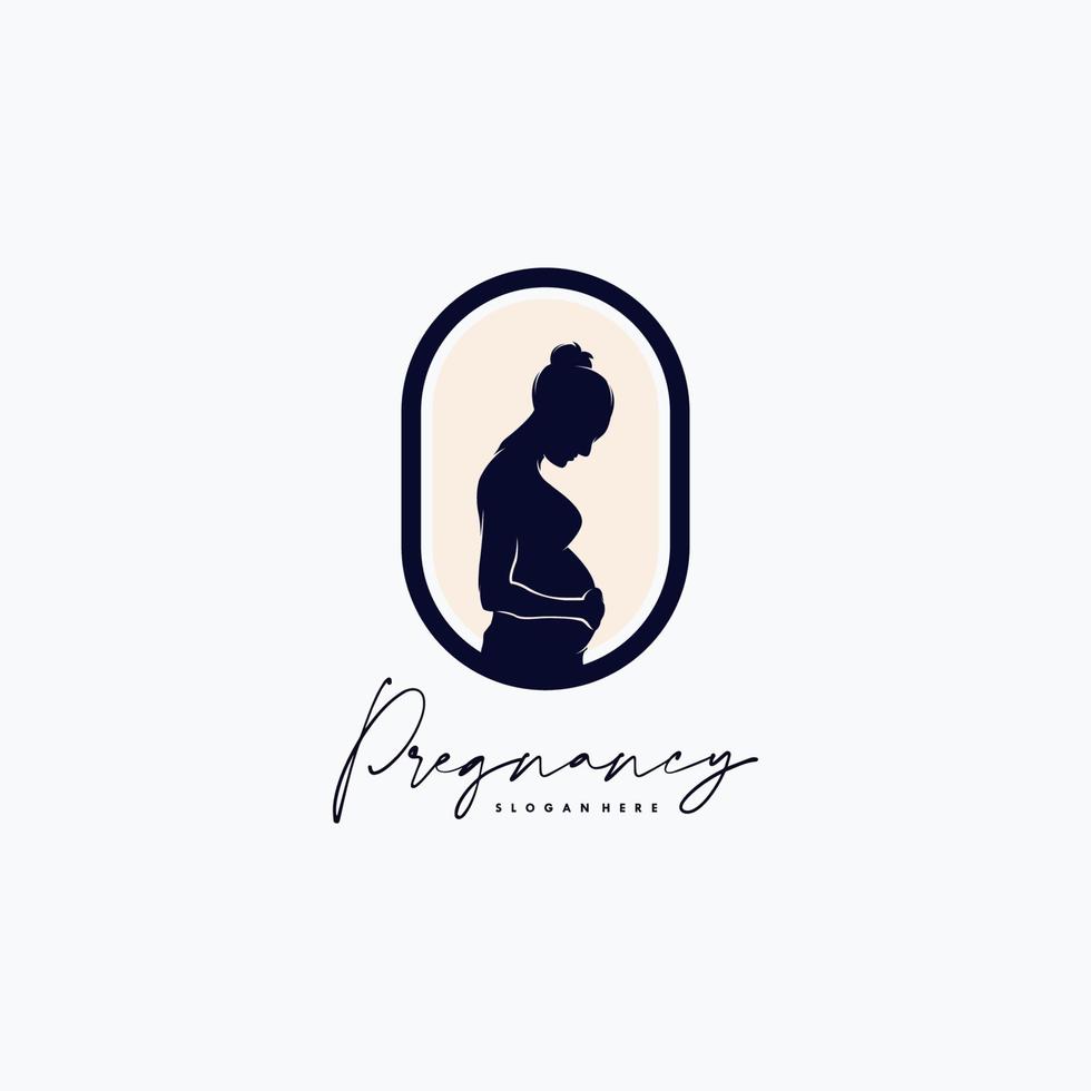 Pregnancy Logo Design Vector Template