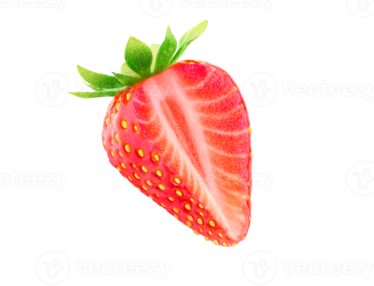 slice red strawberry png