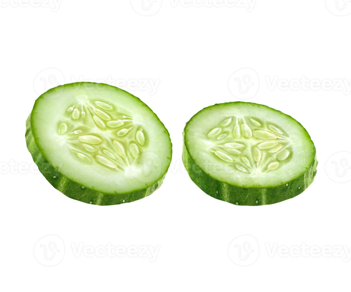 slice of cucumber isolated png