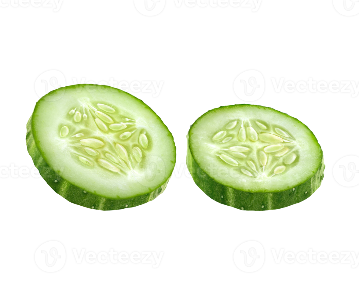 slice of cucumber isolated png