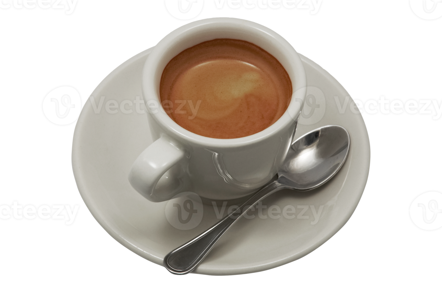 espresso with spoon isolated png