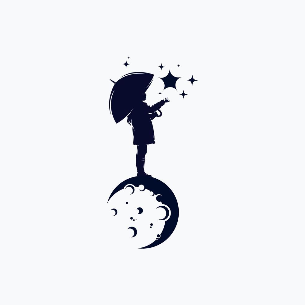 Reaching Stars Logo Design Template vector